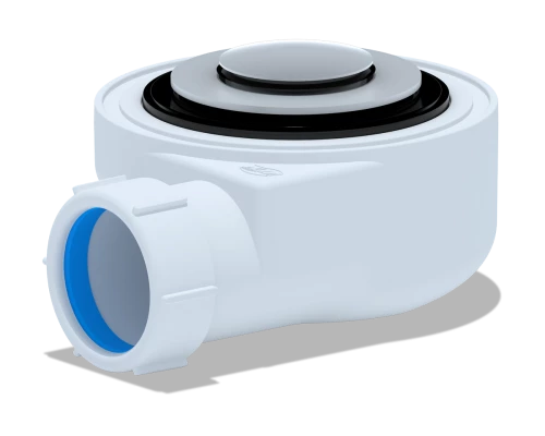 Сифон для душевого поддона 1 1/2*50 h=55mm, хром, клик-клак, ANI PLAST