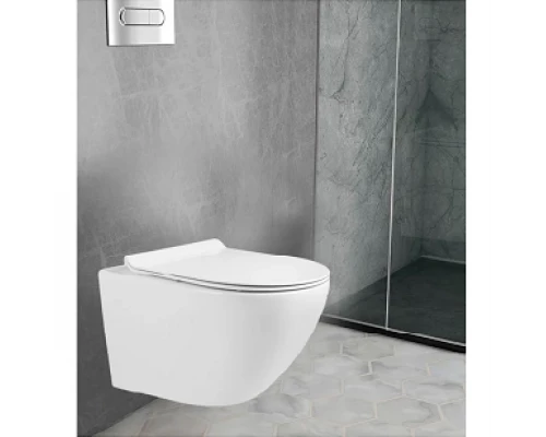 Унитаз подвесной ES.M   Aneta безободковый, сиденье soft close, белый, ES 88203 white
