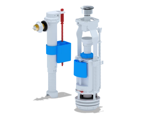 Набор с бок. подв.  1/2 латунь кноп. хром. двойная, ANI PLAST