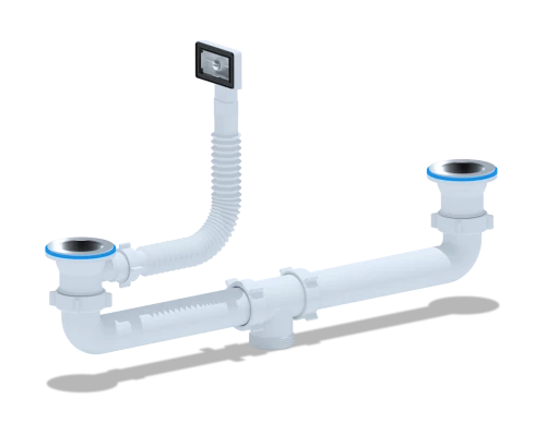 Набор для двойного сифонас переливом, ANI PLAST