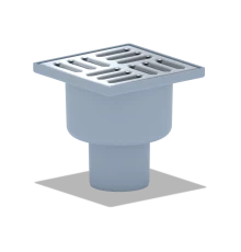 Трап вер.вып. 50 н/рег.с решеткой из нержавеющей стали 10x10, ANI PLAST