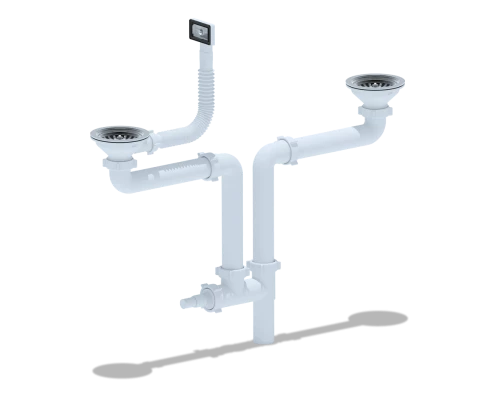 Набор для дв.универс.разноур.сифона 600 с выпуском 3 1/2