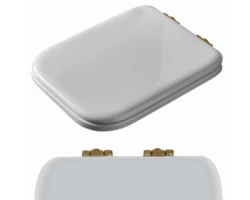 [238073] Крышка-сиденье Kerasan Waldorf  для унитаза, микролифт, белый, петли бронза, 418601 +22794 ₽