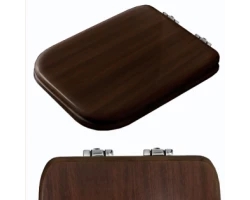 [238075] Крышка-сиденье Kerasan Waldorf для унитаза, микролифт, цвет орех, петли хром, 418840 +26174 ₽