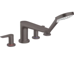 [336411] Смеситель Hansgrohe Talis E 71748340 для ванны, черный хром +70100 ₽