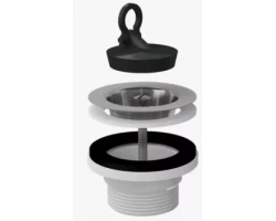 [265397] Донный клапан Alcaplast A31 для сифона, универсальный, черный +268 ₽