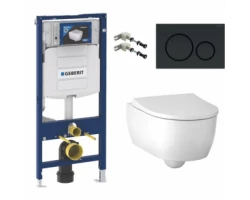 [600855] Инсталляция Geberit с безободковым унитазом Geberit Selnova Rimfree, 500.153.07.1, сиденье микролифт, комплект Идеальна +72310 ₽