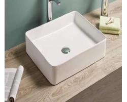 [549319] Раковина CeramaLux 59 x 40 см, врезная сверху, без перелива, с донным клапаном, белый, 5006B +5850 ₽