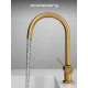 Смеситель д/кухни Abelsberg Aera AWF70029BG с фильтром д/воды, цвет королевское золото
