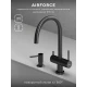 Смеситель д/кухни Abelsberg Aera AWF70029GM с фильтром д/воды, цвет космическая сталь