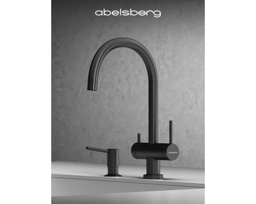 Смеситель д/кухни Abelsberg Aera AWF70029GM с фильтром д/воды, цвет космическая сталь