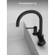 Смеситель д/кухни Abelsberg Aera AWF70029MB с фильтром д/воды, цвет вулканический черный
