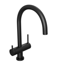 Смеситель для кухни Abelsberg Aera AWF70029MB с возможностью подключения фильтра для воды, цвет вулканический черный