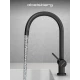 Смеситель д/кухни Abelsberg Aera AWF70029MB с фильтром д/воды, цвет вулканический черный