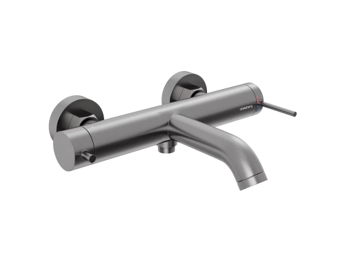 Смеситель д/ванны и душа Abelsberg Fluida ERF22516GM, космическая сталь