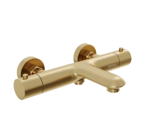 Смеситель для ванны и душа Abelsberg Perfecta INF61101BG с термостатом, королевское золото