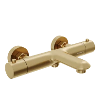 Смеситель для ванны и душа Abelsberg Perfecta INF61101BG с термостатом, королевское золото