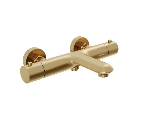 Смеситель д/ванны и душа Abelsberg Perfecta INF61101BG с термостатом, королевское золото