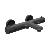 Смеситель для ванны и душа Abelsberg Perfecta INF61101MB с термостатом, вулканический черный