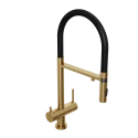 Смеситель для кухни Abelsberg Venta IXF73979BG c гибким изливом и возможностью подключения фильтра для воды, цвет королевское золото, PVD покрытие Смеситель для кухни Abelsberg Venta IXF73979BG c гибким изливом и возможностью подключения фильтра для воды, цвет королевское золото, PVD покрытие