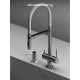 Смеситель д/кухни Abelsberg Venta IXF73979CH c гибким изливом и фильтром д/воды, цвет лянцевый хром