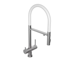 Смеситель для кухни Abelsberg Venta IXF73979CH c гибким изливом и возможностью подключения фильтра для воды, цвет лянцевый хром