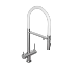 Смеситель для кухни Abelsberg Venta IXF73979CH c гибким изливом и возможностью подключения фильтра для воды, цвет лянцевый хром