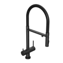Смеситель для кухни Abelsberg Venta IXF73979MB c гибким изливом и возможностью подключения фильтра для воды, цвет вулканический черный Смеситель для кухни Abelsberg Venta IXF73979MB c гибким изливом и возможностью подключения фильтра для воды, цвет вулканический черный