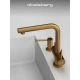 Смеситель д/кухни Abelsberg Pura OTF70709BG c вытяжным изливом и фильтром д/воды, цвет королевское золото