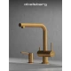 Смеситель д/кухни Abelsberg Pura OTF70709BG c вытяжным изливом и фильтром д/воды, цвет королевское золото