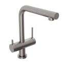 Смеситель для кухни Abelsberg Pura OTF70709BN c вытяжным изливом и возможностью подключения фильтра для воды, цвет титан, PVD покрытие Смеситель для кухни Abelsberg Pura OTF70709BN c вытяжным изливом и возможностью подключения фильтра для воды, цвет титан, PVD покрытие