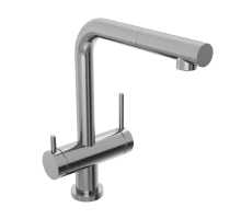 Смеситель для кухни Abelsberg Pura OTF70709CH c вытяжным изливом и возможностью подключения фильтра для воды, цвет глянцевый хром