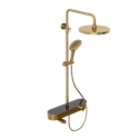 Душевая система Abelsberg Intensa SNS52655BG с термостатом и полкой для ванны и душа, королевское золото