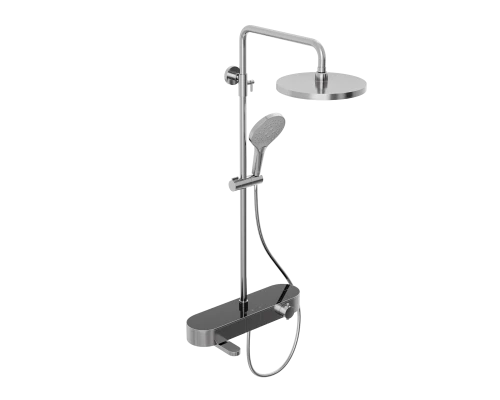 Душевая система Abelsberg Intensa SNS52655CH термостат, полка, д/ванны и душа, глянцевый хром