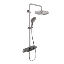 Душевая система Abelsberg Lineara SNS52790BN с термостатом и полкой для душа, титан