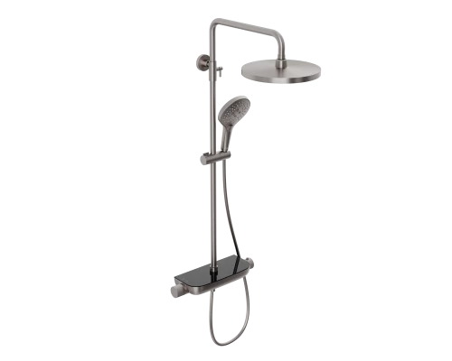 Душевая система Abelsberg Lineara SNS52790BN термостат, полка, д/душа, титан