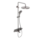 Душевая система Abelsberg Lineara SNS52791BN с термостатом и полкой для ванны и душа, титан