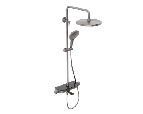 Душевая система Abelsberg Lineara SNS52791BN термостат, полка, д/ванны и душа, титан