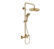Душевая система Abelsberg Perfecta SNS61102BG с термостатом для ванны и душа, королевское золото