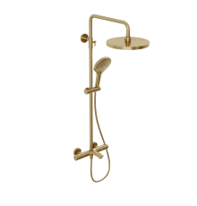Душевая система Abelsberg Perfecta SNS61102BG с термостатом для ванны и душа, королевское золото