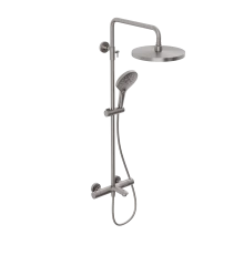 Душевая система Abelsberg Perfecta SNS61102BN с термостатом для ванны и душа, титан