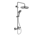 Душевая система Abelsberg Perfecta SNS61102GM с термостатом для ванны и душа, космическая сталь