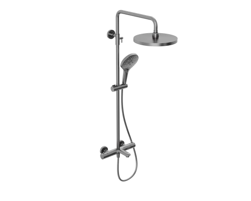 Душевая система Abelsberg Perfecta SNS61102GM термостат, д/ванны и душа, космическая сталь
