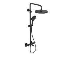 Душевая система Abelsberg Perfecta SNS61102MB с термостатом для ванны и душа, вулканический черный
