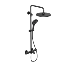 Душевая система Abelsberg Perfecta SNS61102MB с термостатом для ванны и душа, вулканический черный