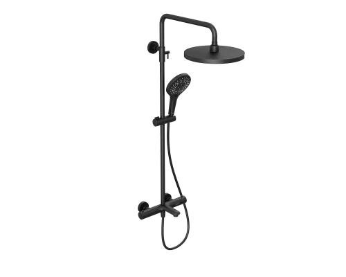 Душевая система Abelsberg Perfecta SNS61102MB термостат, д/ванны и душа, вулканический черный