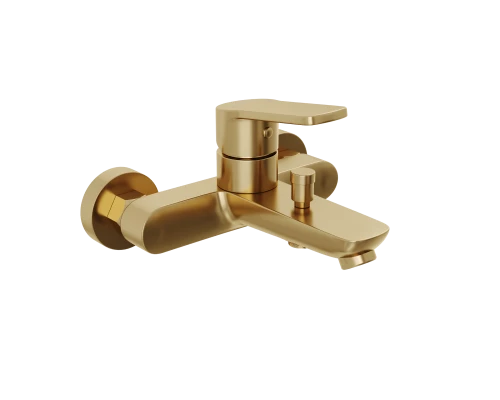 Смеситель д/ванны и душа Abelsberg UNF25747BG Lineara, королевское золото