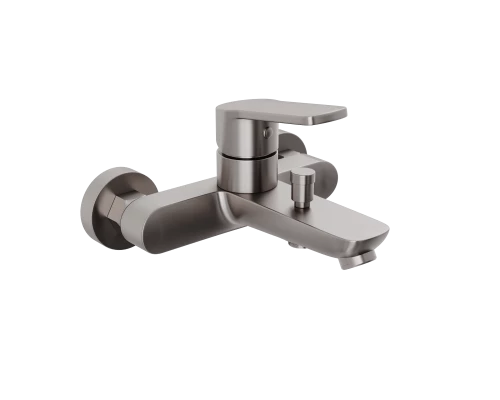 Смеситель д/ванны и душа Abelsberg UNF25747BN Lineara, титан