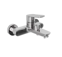 Смеситель для ванны и душа Abelsberg UNF25747CH Lineara, глянцевый хром