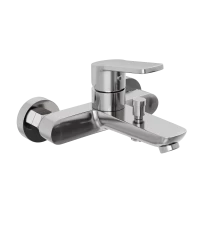 Смеситель для ванны и душа Abelsberg UNF25747CH Lineara, глянцевый хром